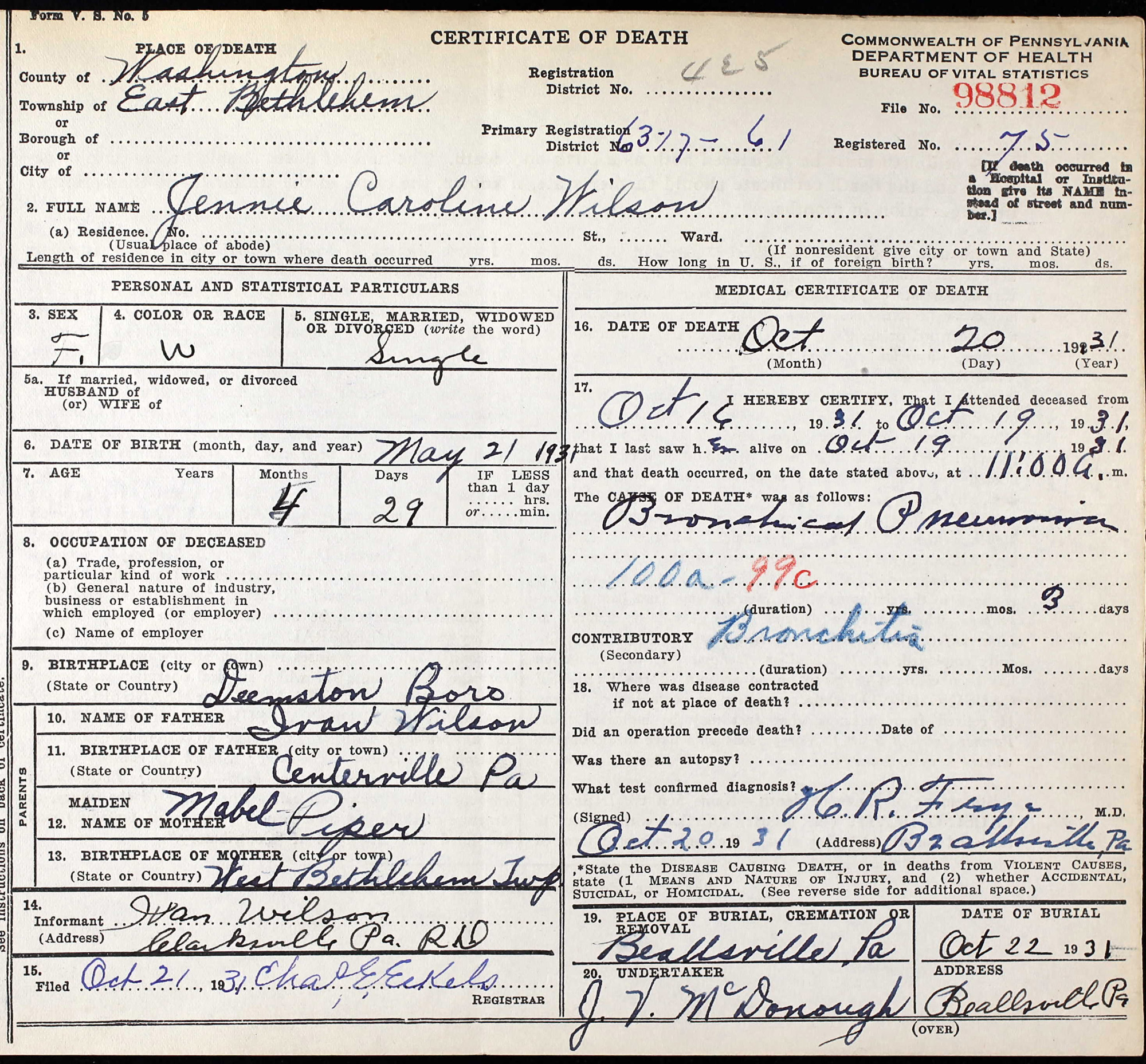 Jennie Caroline Wilson